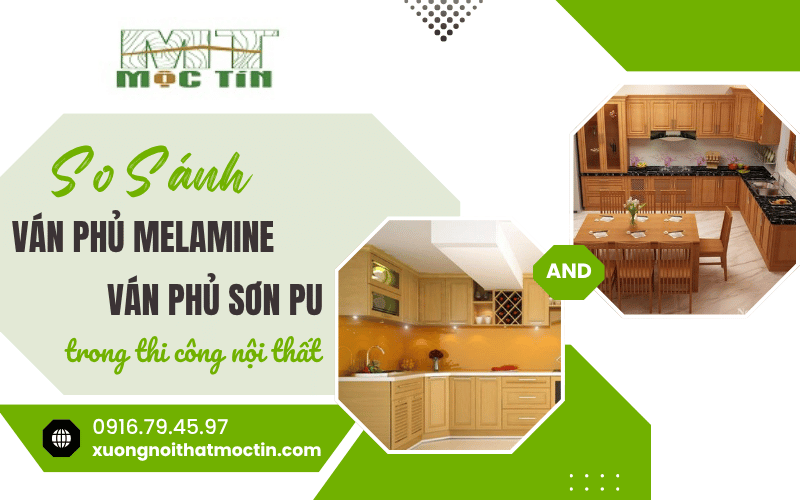 ván phủ Melamine và ván phủ sơn PU