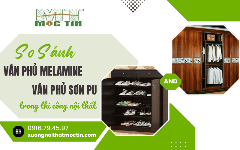 ván phủ Melamine và ván phủ sơn PU