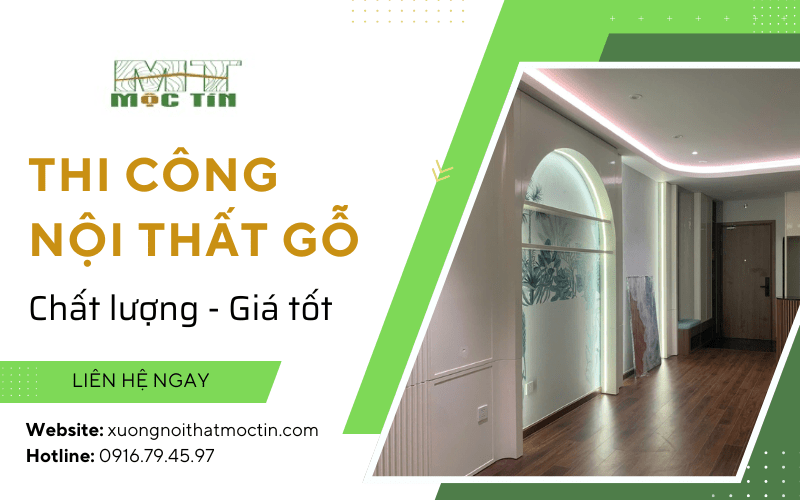 thi công nội thất gỗ