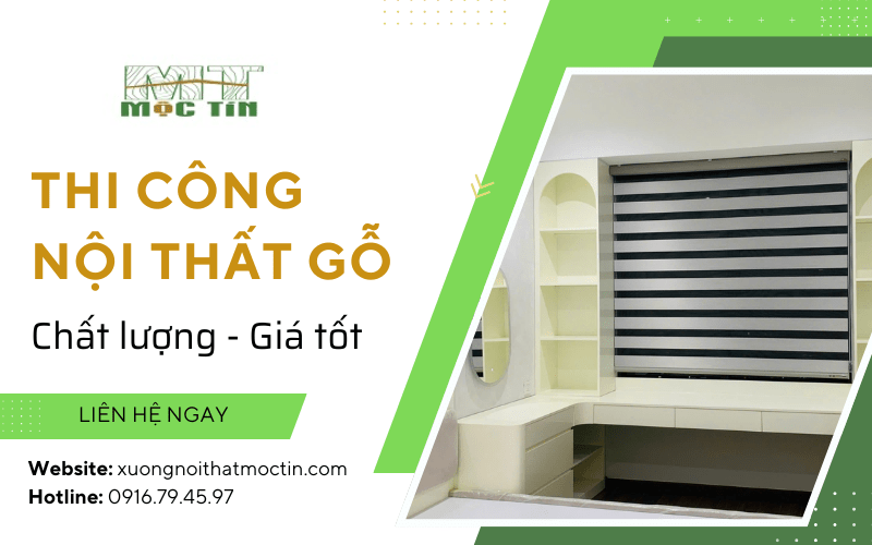 thi công nội thất gỗ